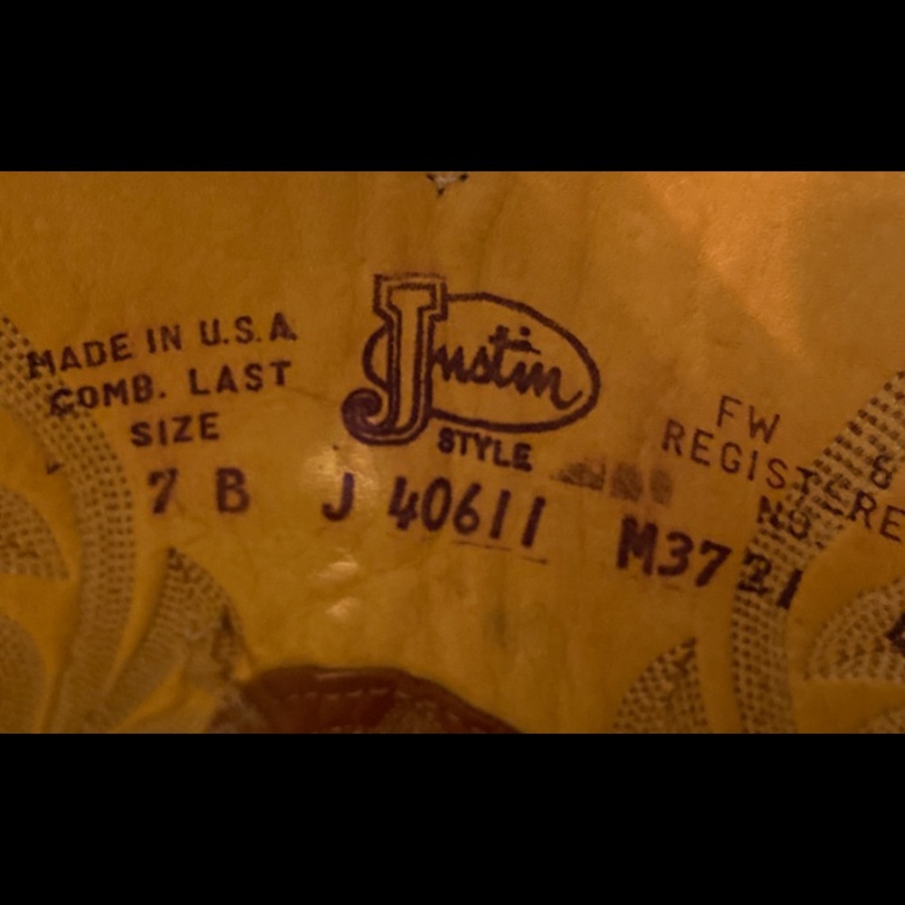 Justin Boots Tan Leather Western Footwear - Picture 12 of 12